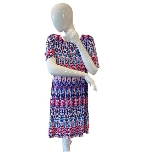 Chico's Ikat Jersey Shift Dress - Picture 2 of 5